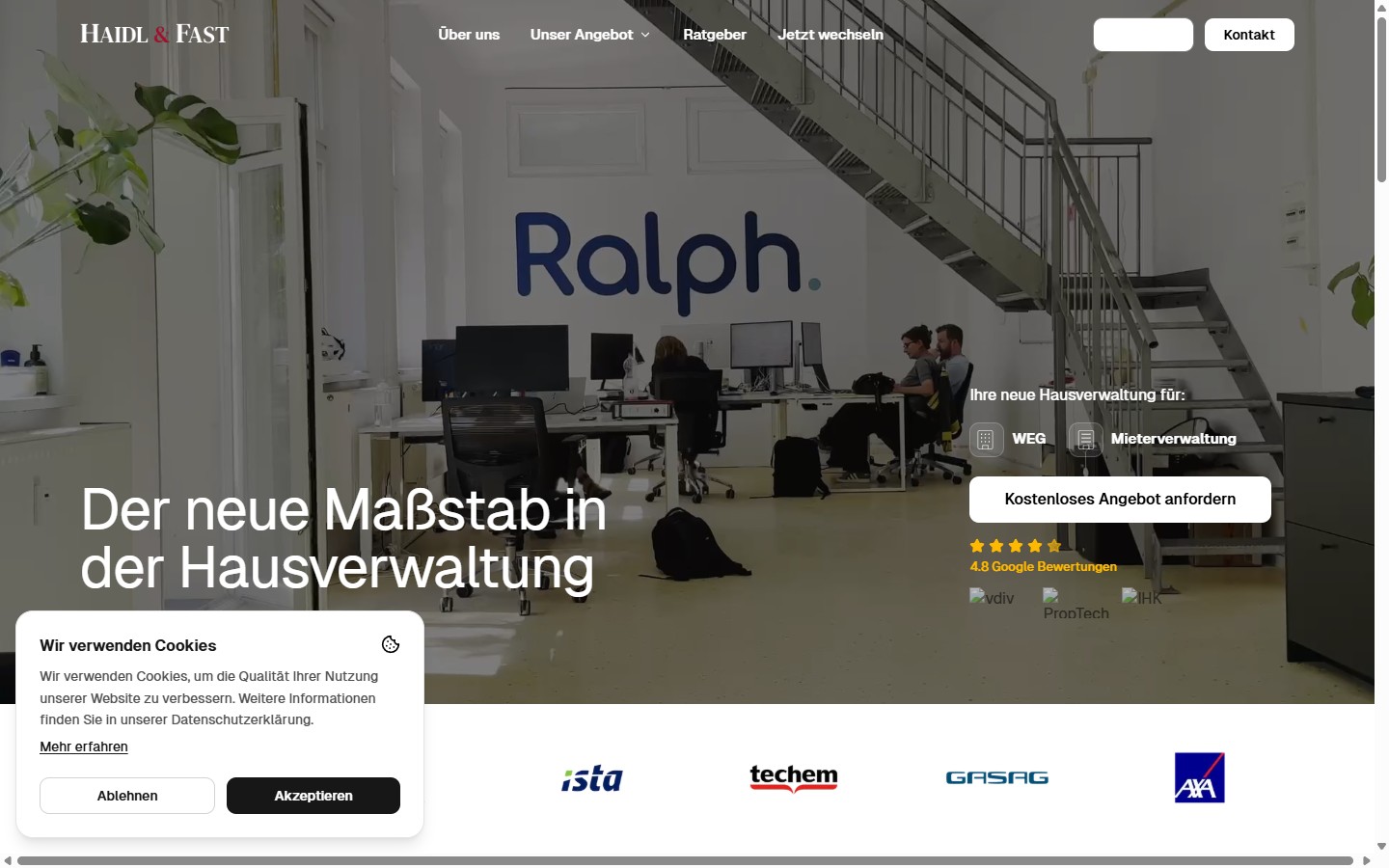 Vorschau der Website „Der neue Maßstab“ — Branding & Website für Haidl & Fast